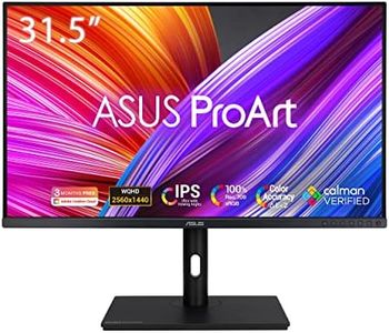 ASUS ProArt Display PA328QV Professional Monitor – 31.5-inch, IPS, WQHD (2560 x 1440), 100% sRGB, 100% Rec.709, Color Accuracy ΔE < 2, Calman Verified, Ergonomic, Black