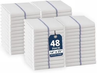 LANE LINEN Kitchen Towels Bulk 100% Cotton Commercial 48 Pack