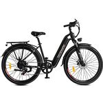 TESWAY 27.5" Electric Bike【BAFANG Motor】 500W/750W Powerful PAS Assisted Ebike【Upgraded Adjustable STEM】 48V 12AH Long Range Ultimate Commuter E-Bike, 40KM/H Step-Thru City Electric Bike for Adults…