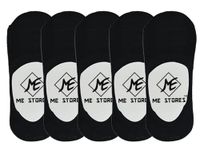 ME STORES Unisex Loafer Socks No-Show Cotton Socks Multicolored Pack of 5 (IN, Alpha, Free Size, 5, Black)