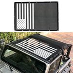 BESTAOO Mesh Shade Bikini Top UV Protection Sunshade Cover for Jeep Wrangler TJ 1997-2006 - USA Flag