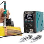 YIHUA 939D+ IV 300W Heavy Duty Soldering Iron Station Kit for Stained Glass,Temp Adjustable Solder Station with Detachable Soldering-Iron,3 Solder Tips,3 Pre-Set Channels,Sleep Mode,ESD-Safe(UK Plug)