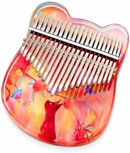 Stormee Kalimba Thumb Piano 21 Keys Musical Instrument Home Decor Gift for Beginners Adults Kids (RED)