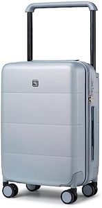 Hanke Luggage Hard Shell Suitcases with Spinner Wheel & TSA Lock, 16in Underseat Carry On Luggage 20in 24in 26in 28in Large Hardside Luggage Travel PC Luggage Set, Grey(with Wide Handle), Carry On