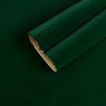 CHIHUT Self Adhesive Velvet Flocking Liner Green Velvet Wallpaper Peel and Stick Soft Fabric Velvet Drawer Liners Roll for Jewelry Dresser Box Shelf DIY Crafts 17.7''x100'' Solid Green Felt Wallpaper