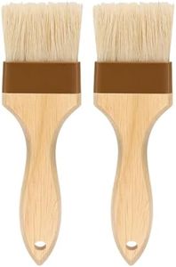 NXRACSH Pastry Brush,2 inch Basting Brush for Cooking and Baking,Natural Bristle Food Brush for Oil & Sauce,No Bristles off,Easy Clean,Durable Kitchen Marinade Butter Culinary Utensil (2 Pack)