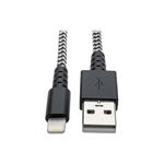 Tripp Lite M100-003-HD Heavy Duty Lightning to USB Sync/Charging Cable with Kevlar for Apple iPhone iPad iPod 3' 3'