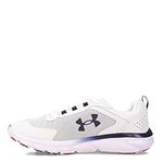 Under Armour Men's Charged Assert 9 Running Shoe, White/Tempered Steel/Tempered Steel, 10.5