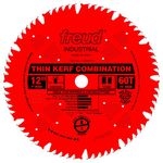 Freud LU83R012 12-Inch 60 Tooth ATB Thin Kerf Combination Saw Blade with 1-Inch Arbor and PermaShield Coating