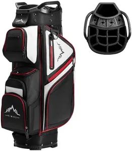 UNIHIMAL 15-Way Golf Cart Bag, Premium Anti-Shake Divider Top Golf Bag with Comfortable Handles, Magnetic Pocket and Rain Cover