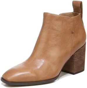 Vionic Womens Lyssa Leather Square Toe Ankle Boots Tan 6.5 Medium (B,M)