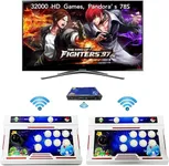 FVBADE[30000 Games in 1 70S Pandora Box Arcade Game Console Bluetooth Function Compatible PC & Projector & TV,3D Games 4 Players Category Favorite List Save/Search/Hide/Pause/Delete Games
