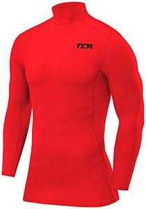 TCA PRO Performance Bambino Maglia Collo Alto a Maniche Lunghe - Rosso, M Ragazzi (8-10 Anni)