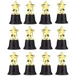 Neliblu Star Gold Award Trophies 4.5" Gold Star Trophy for Awards Winners Oscar Awards and Hollywood Parties Bulk Pack of 12