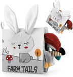 Sirecal Baby Books 0-6 Months, Soft Crinkle Cloth High Contrast Sensory Books for Babies, Newborn Touch Feel Activity Early Development Toy Infant 0 3 6 12 Months Boy Girl Shower Gifts