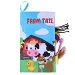 BabyMoo Baby Moo Farm Tail: Interactive 3D Cloth Book for Early Sensory Development - Washable, Water-Resistant Toy for Babies, Infants & Toddlers for Ages 3 Months and Up