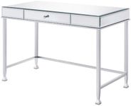 Acme Furniture Canine Writing Desk, Mirrored and Chrome Finish