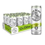 WHITE CLAW® | Natural Lime | Alcoholic Sparkling Water with a hint of natural flavours | Light and Refreshing Taste | 4.5% ABV | 95 kcal | UK’s #1 Hard Seltzer | 12 x 330ml can pack