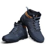 TRACER Trekking Shoes for Men's, Stylish & Comfortable, Rubber Sole, Material PU, Lightweight & Breathable, Secure Fit, Closer Lace up, Trekking, Walking, Running, Gym Shoe (Dark Grey-8)