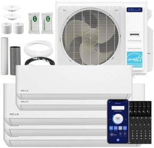 DELLA 42K BTU 5 Zone (2x9K+3x12K) Mini Split AC, 22 SEER2,Up to 2450 Sq.Ft