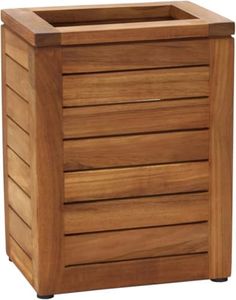 AquaTeak Spa Teak Waste Basket