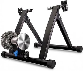FitnessLab Fluid Bike Trainer Stand | Indoor Bicycle Exercise Training Stand 26-28" & 700C Wheels | Steady Fluid Resistance | Sturdy Steel Frame with Front Wheel Riser Block | Smooth Home Gym Workout