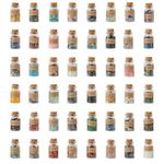 KHOCOEE 48pcs Different Crystals and Healing Stones, Gemstone and Crystals Bottles, Chakra Healing Crystals for Witchcraft, Great Choice for Gift, Collection and Home Decor