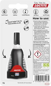 Loctite Super Glue Power Gel – Flexible Non-Drip, Clear, 2x4g