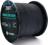 Paracord 1000lb | 1000 250 100 50ft Paracord (Black, 1000ft)