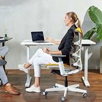 MIRUO Tempered Glass Chair Mat, 36" Round x 1/4", Carpet, Transparent, for Office Chair On Carpet