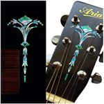 Inlay Sticker Decal Guitar Headstock In Abalone Theme - Old Torch MX