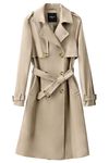 Orolay Long Trench Coat for Women with Belt Lightweight Double-Breasted Duster Trench Coat Slim Fit Khaki S