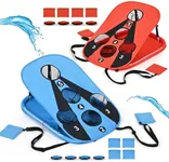 ropoda Pool Cornhole Board Set, 3ft x 2ft Corn Hole Games for Adults, Cornhole Set Floating, Pool Games for Adults, Water and Land Dual-Purpose, Easy Setup, Beach Toys for Family, Beach/Lawn Toys