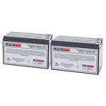 UPSBatteryCenter Compatible Replacement for CyberPower CP1350AVRLCD 12V 9Ah Battery Pack with F2 Terminals - Set of 2