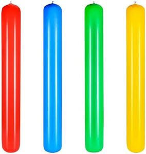 RmKbe 4 Pieces Inflatable Pool Noodle Colorful Inflatable Pool Sticks Inflatable PVC Swimming Noodle 4 Color Giant Blow up Pool Noodle for Swimming Pool (105cm)