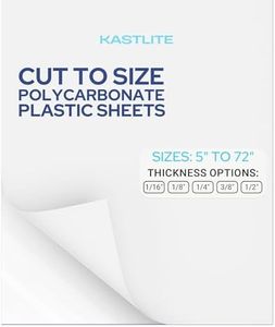 KastLite Clear Polycarbonate Sheet - 3/8" Thick Cut to Size Hard Plastic Sheets - 24" x 72" Moldable Thermoforming Transparent Panels for Glass Window Replacement & Crafts, 1PK
