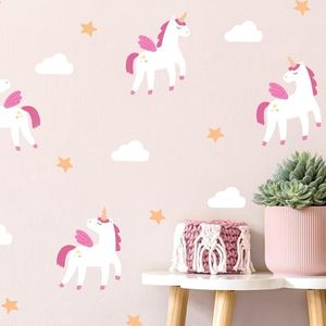 Removable Wall Decals for Kids Room – Peel and Stick Wall Stickers for Girls & Boys Bedroom, Playroom & Nursery – Easy to Apply Wall Decor - Alicorn
