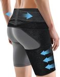 SOLOEVER Hip Brace for Women & Men, Sciatica Pain Relief Devices, Adjustable Compression Wrap Support for Arthritis, Pulled Thigh, Hip Fleхоr Strain, Groin Injury, Hamstring Pull (Black, Right)