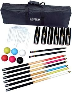 Hathaway Deluxe 6-Player Croquet Set Multi, 33.5" L x 9" W x 2.75" H