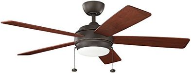 Kichler 330174OZ Starkk Led Ceiling Fan with Lights, 52", Olde Bronze