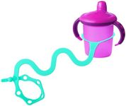 Goji Baby Bottle Bungees - Sippy Cup Holder Strap - Sippy Cup and Toy Safety Tether - Keep Essentials Within Reach - For Kids Ages 0-36 Months - BPA and Phthalate-Free [Aqua 1pk]