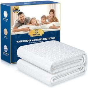 Premium 100% Waterproof King Mattress Protector Breathable Cooling Bamboo 3D Air Fabric Cover Smooth Soft Hypoallergenic Noiseless Bed Cover Machine Washable Vinyl Free, 8-21'' Deep Pocket