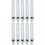 Sunlite 2-Pin Fluorescent 13W 6500K Daylight U Shaped PL CFL Twin Tube Plugin Bulbs with GX23 Base (10 Pack)