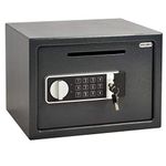 ANSLOCK Drop Slot Safes Depository Safe, Security Keypad Cabinet Safes, 0.58 Cubic Ft Home Hotel security Safe Box with a Front Drop Slot for Cash, Bank Slips, Bills