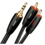 AudioQuest 0.6m Tower 3.5mm - 2xRCA Audio Cable 0.6 m 3.5 mm Black - Audio Cables 3.5 mm, 2 x RCA, Copper, 0.6 m, Black)