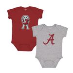 Little King NCAA Onesie 2 Pack Short Sleeve-100% Cotton-Infant Sizes 0-3M 6M 12M 18M, Team Color, 12 Months