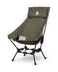 OneTigris Dragonhide Oversized Camping Chair with Pillow Design, Comfortable Widened Seat Folding Chair, 275 lbs Capacity