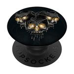 Skulls Smoke Eyes Retro Black Dark Gothic Art Artists Gift PopSockets PopGrip: Swappable Grip for Phones & Tablets