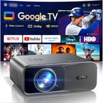 Smart Projector【Official Google TV/Dolby】Projector 4K with ARC and HDR10, WiMiUS Native 1080P Movie Projector with Autofocus/Keystone, Wi-Fi6 and Two-Way Bluetooth Home Projecteur for Indoor & Outdoor