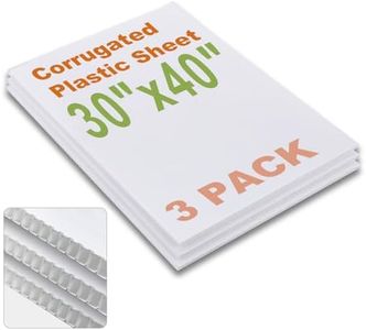 Falling in Art 30x40 Corrugated Plastic Board, 3 Pack Coroplast Plastic Sheet, 3/16 Inch Thick White Double-Sided Blank Poster Board for Indoor and Outdoor Use